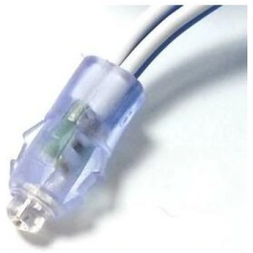 Hermētiska LED gaismas diode DC5V, 9mm, 0.1W, sark