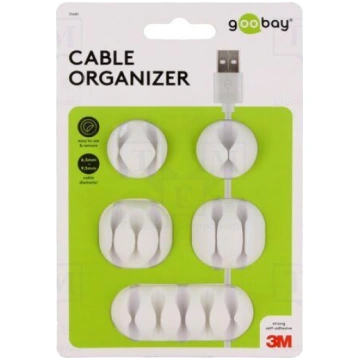 Set of clips | white | Cable P-clips | 5pcs | self