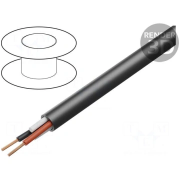 Wire: loudspeaker cable | 2x2.5mm2 | stranded | OF