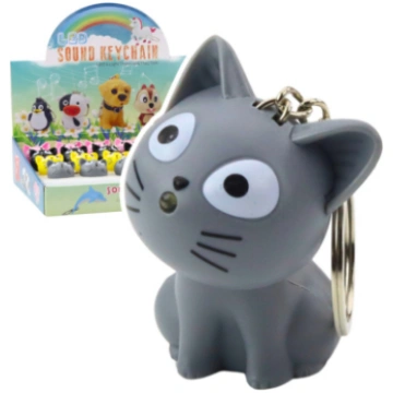 Backpack Keychain Kitten LED Flashlight Sounds Mix