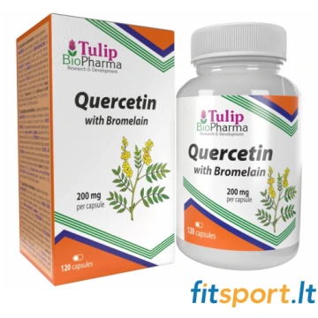 Tulip BioPharma kvercetīns ar bromelaīnu 120 kapsu