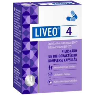 LIVEO 4 pienskābo un bifidobaktēriju komplekss (21