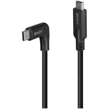 Lindy 1.5m USB 3.2 Type C Cable, 90° Right Angle, 