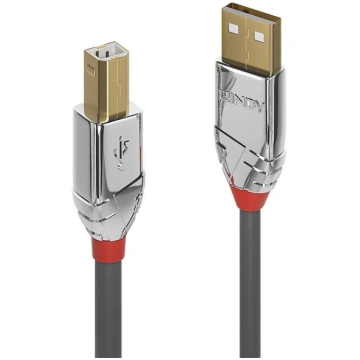 Lindy USB 2.0 Cable Type A/B Chrome Line M/M 1m 36