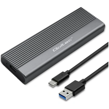 Qoltec Enclosure for SSD M.2 drive SATA NGFF USB C
