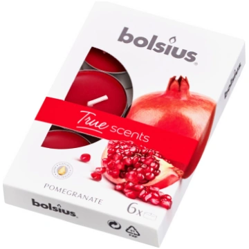 Tejas sveces Bolsius granatabols 6gab. 647322 ( 87
