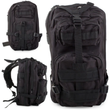 Taktisks militārais mugursoma survival, 30L, melns