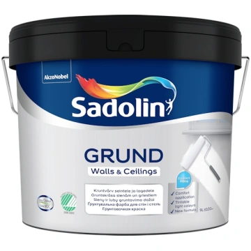 Grunts Sadolin Grund, balts krās., 9 l