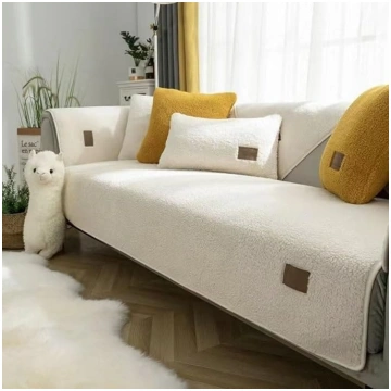 Sherpa Fleece Sofa Cover Funny Fluffy Super Soft N