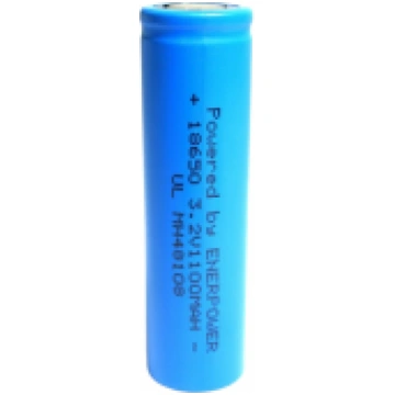 JGNE 18650 1100mAh 33A 3.2V LiFePO4 Flat Top Recha