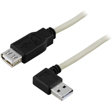 Cable DELTACO USB 2.0 extender, angled, 0.2m / USB