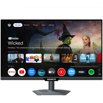 GIGABYTE M27QS 27” 2K QHD Smart Monitor- Google TV