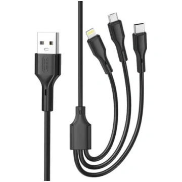 USB uzlādes un datu kabelis XO NB230 3‑1 (Micro US