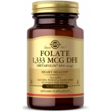 Folate 1,333 mcg DFE Metafolin 800 mcg Solgar 50 t