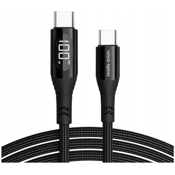 Kabel USB Mobile Origin USB-C - USB-C 1.5 m Czarny