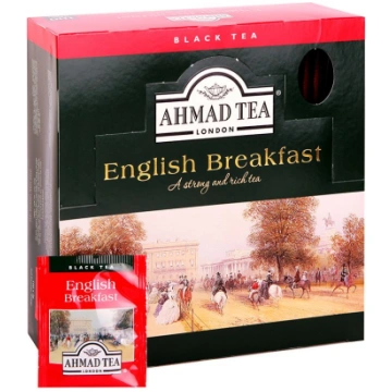 Melnā tēja AHMAD Alu ENGLISH Breakfast, 100 maisiņ