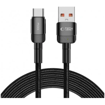 Kabelis USB-C / USB-C cable 100W 3m Black Tech Pro