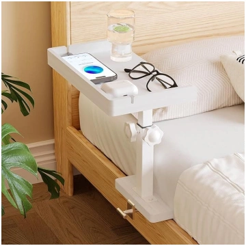 Wealone Bed Shelf for Hanging, White Height-Adjust