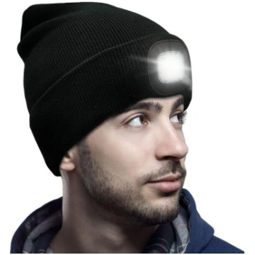 Unisex cepure ar gaismu, USB uzlādējama LED priekš