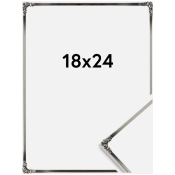 Ramis Rosen Metals Stikls Sudrabs 18x24 cm Estanci