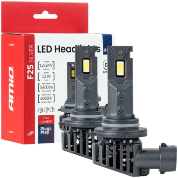 LED Headlights Serie F25 SILVER FULL CANBUS HB3 90