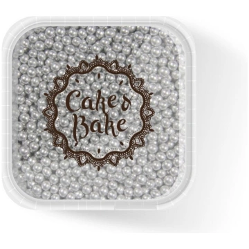 Dekori cukura pērlītes sudraba 400g CAKE&BAKE