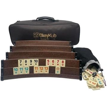 OkeyKub-Oval Premium Rummy komplekts, izliektais R