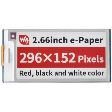 Waveshare Wywietlacz E-paper E-Ink - 2,66"" 296x15