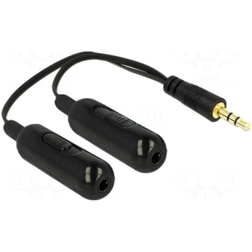 Cable | Jack 3.5mm 3pin socket x2,Jack 3.5mm 3pin 