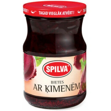 Marinētas bietes ar ķimenēm 580g (330g), Spilva