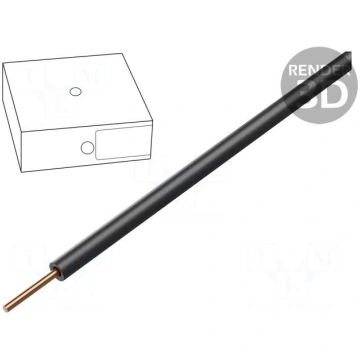 Wire | H07V-U | solid | Cu | 1.5mm2 | black | PVC 