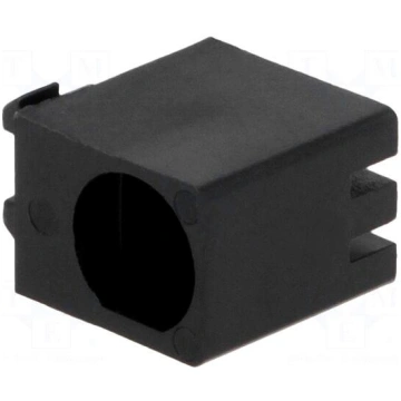 LED housing | 5mm | polyamide | angular | black | 