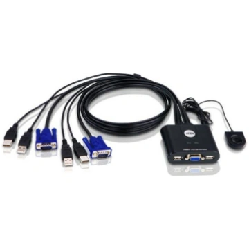 Aten CS22U-A7 KVM switch Black CS22U-AT