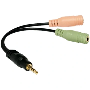 Logilink Audio jack adapter, 4-pin, 3.5 mm stereo 