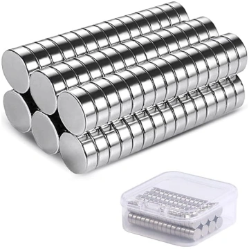Vinabo 60 neodīma magnēti, mazie, apaļie, 6 x 3 mm