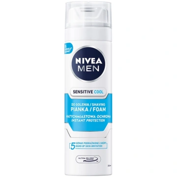 Skūšanās putas Nivea Sensitive Cool, 200 ml