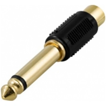 DELTACO 6.3mm mono uros - RCA naaras adapteri ( AA
