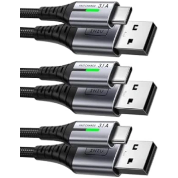 INIU USB to USB C Cable, (3 Pieces 2 m/2 m/0.5 m),