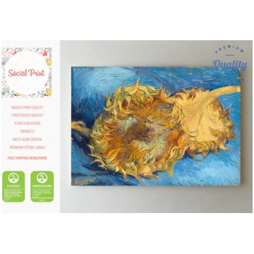 Two Cut Sunflowers by Vincent van Gogh, Canvas Pri