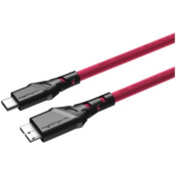 Ednet USB-C micro-B USB kabelis 2 m rozā krāsā (MT