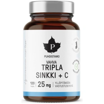 Puhdistamo Tripla Zinc 25 mg uztura bagātinātājs, 