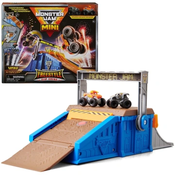 Monster Jam Mini Freestyle Flip Arena Playset - In