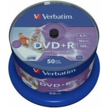 Matricas DVD+R AZO Verbatim 4.7GB 16x Wide Printab