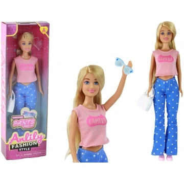 Leantoys Lelle Bērniem Anlily Garās Blond Mati Som