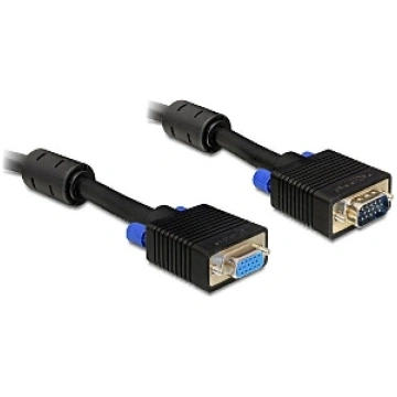Delock extension cable VGA HD15F/HD15M dual-shield
