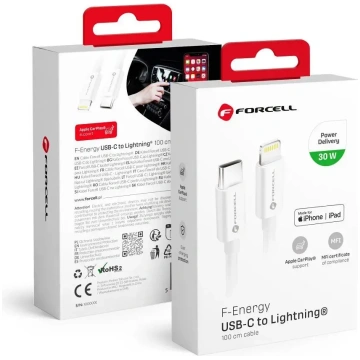 Cable USB C to Lightning Forcell F-Energy MFi PD 3