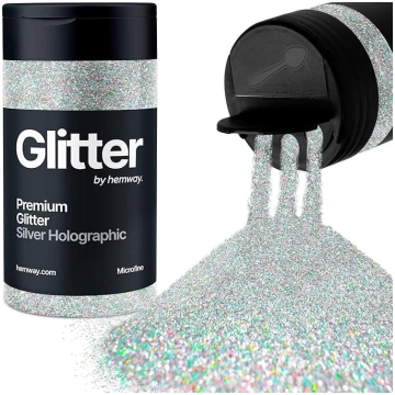 Glitter Shaker sudraba hologrāfiskā sejas nagu māk