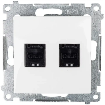 Kontakt-Simon Computer socket SIMON54 double 2xRJ4