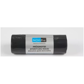 NOVIPro Atkritumu maisi 100L 10gb/rullī melni