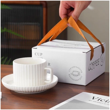 Light luxury gold-plated retro ceramic coffee cup,